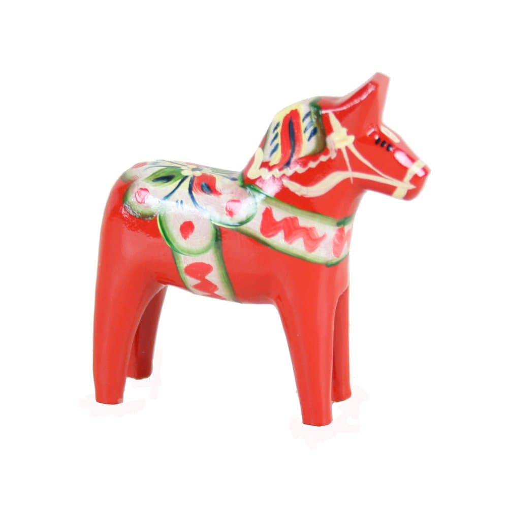 ScandinavianShoppe Swedish Wooden Dala Horse - Red - 2"