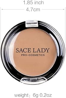 SACE LADY 3 Pack Full Coverage Concealer Cream Makeup, Waterproof Matte Smooth Concealer Corrector for Dark Spot Under Eye Circles/Blemishes (3×5g/0.18Oz, 30 Light Natural)