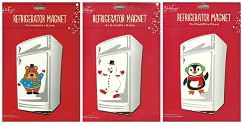 Assorted Christmas and Winter Themed Refrigerator Magnets - 3 sheets