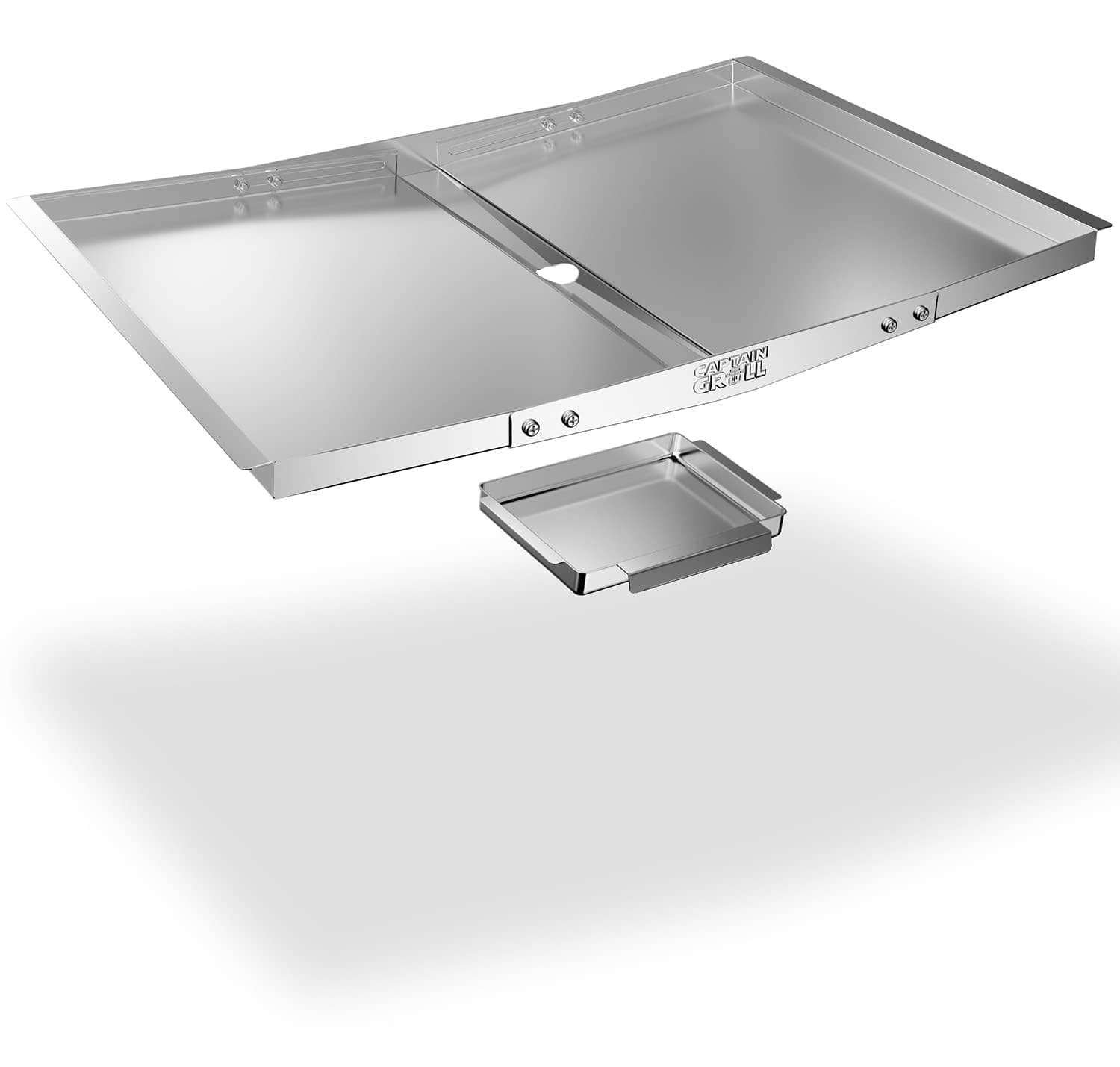 Grease Tray with Catch Pan - Adjustable Drip Pan for Gas Grill Models from Dyna Glo, Nexgrill, Expert Grill, Kenmore, BHG and More - Stainless Steel Grill Replacement Parts