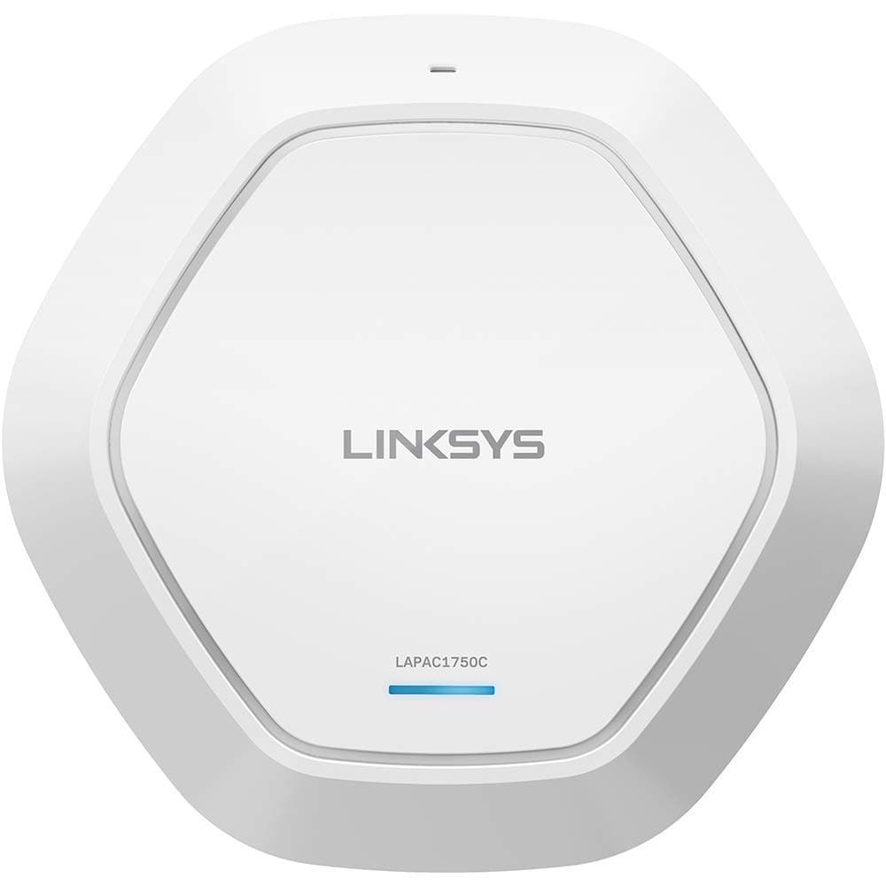Linksys Business AC1750 Wifi Cloud Managed Access Point with Remote Centralized Management & Real-time Insights on Network Activity, 802.11ac, PoE (LAPAC1750C),White