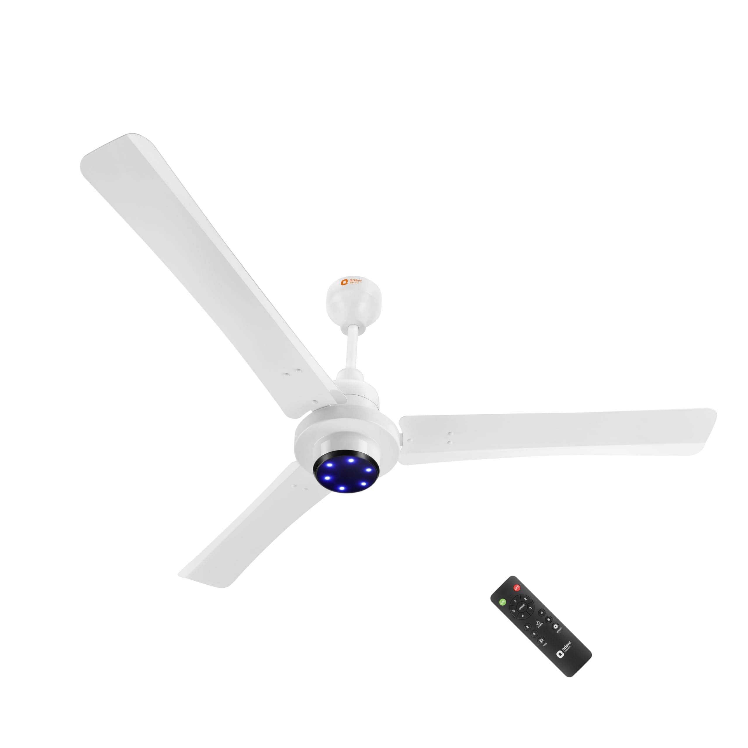 Orient Electric Uniquely Designed I Tome Pro 1200 mm BLDC Ceiling Fan with Remote | LED Indicator Lights, BEE 5 Star Rated Energy Efficient Fan | High Air Delivery, 3 Years Warranty by Orient - White