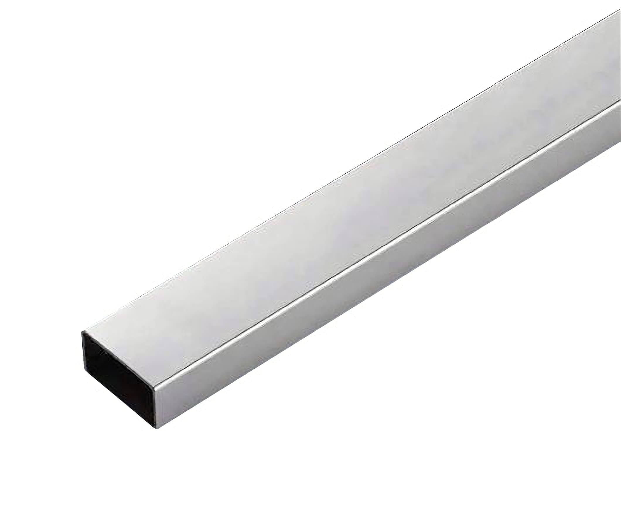 TEN-HIGH Stainless Steel Rectangular Tube, 500mm X 50mm X 100 mm, Thickness 2mm, Surface polishing, Food Grade 304 Stainless Steel Pipe