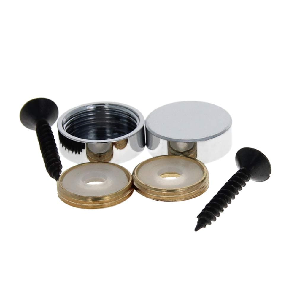 MroMax Mirror Screw Decorative Cap Nail, 18mm/0.71" Stainless Steel Mirror Screw Cap Cover for Decorative Mirror and Sign/Advertising Hardware, Silver Bright Surface2PCS