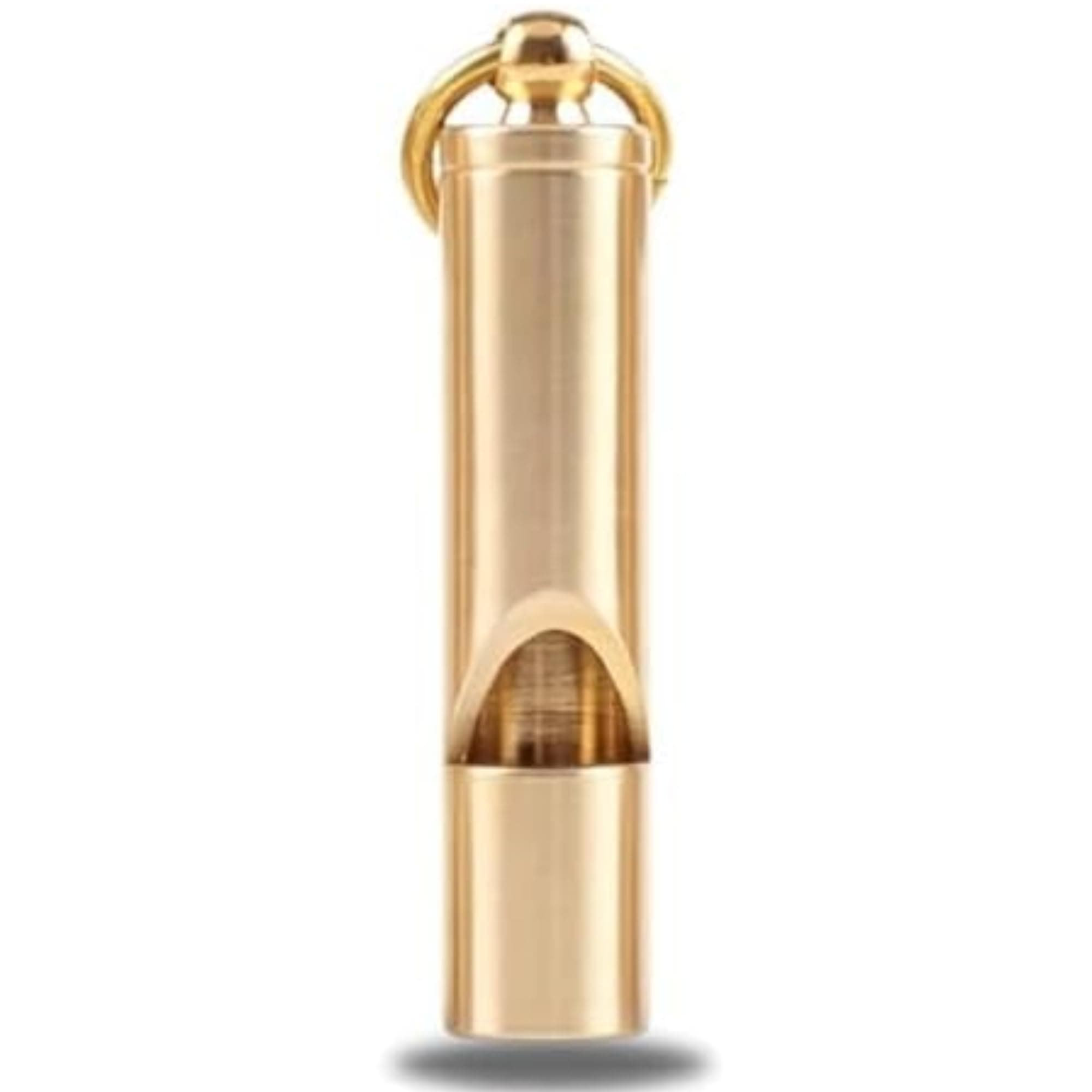 Largest Brass Whistle Best Premium Emergency Whistle 125db + One Piece Outdoor Survival Whistle Keychain or hang it around your neck and carry it anywhere
