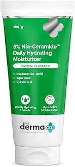 5% Nia-Ceramide Daily Hydrating Moisturizer | For Normal to Dry Skin | 24-H Moisturization | 5% Niacinamide, 2% Ceramide | Hyaluronic Acid, Vitamin E & Squalane | Non sticky | 100 g