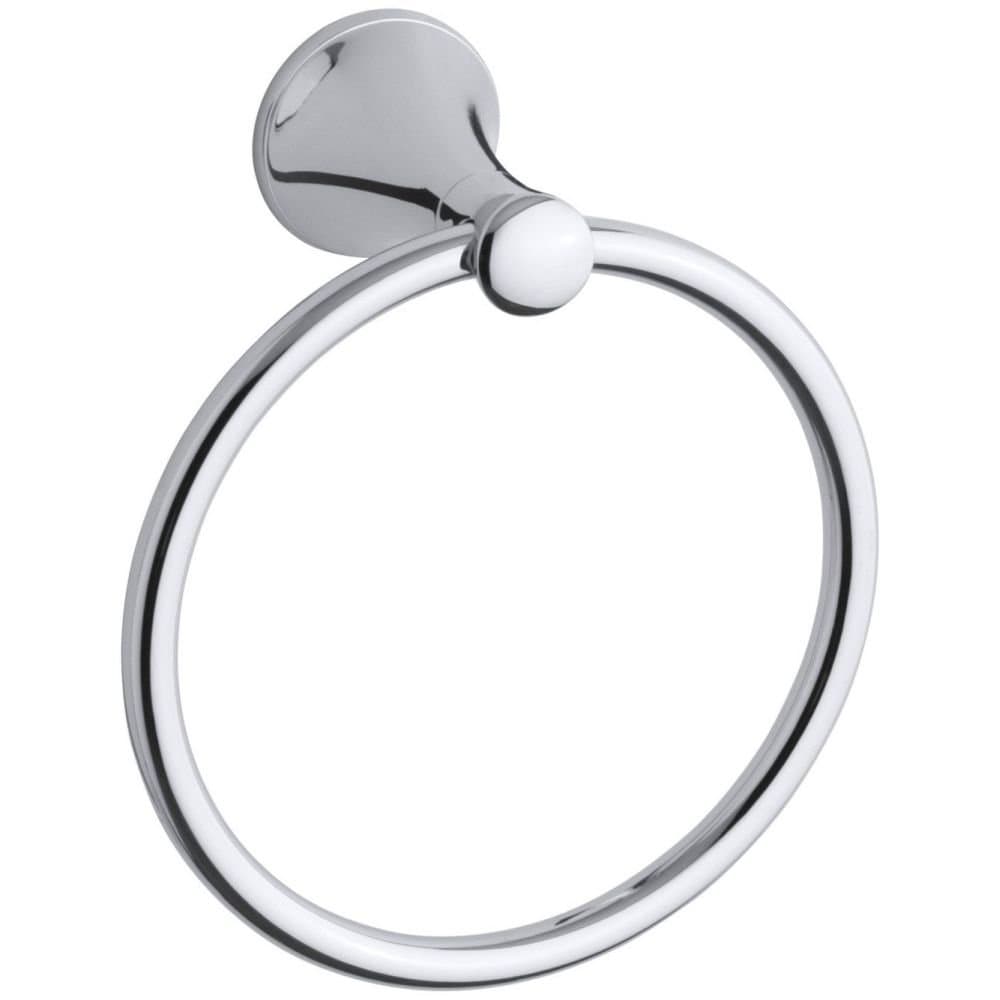 K-13435-CP Coralais Towel Ring, Polished Chrome
