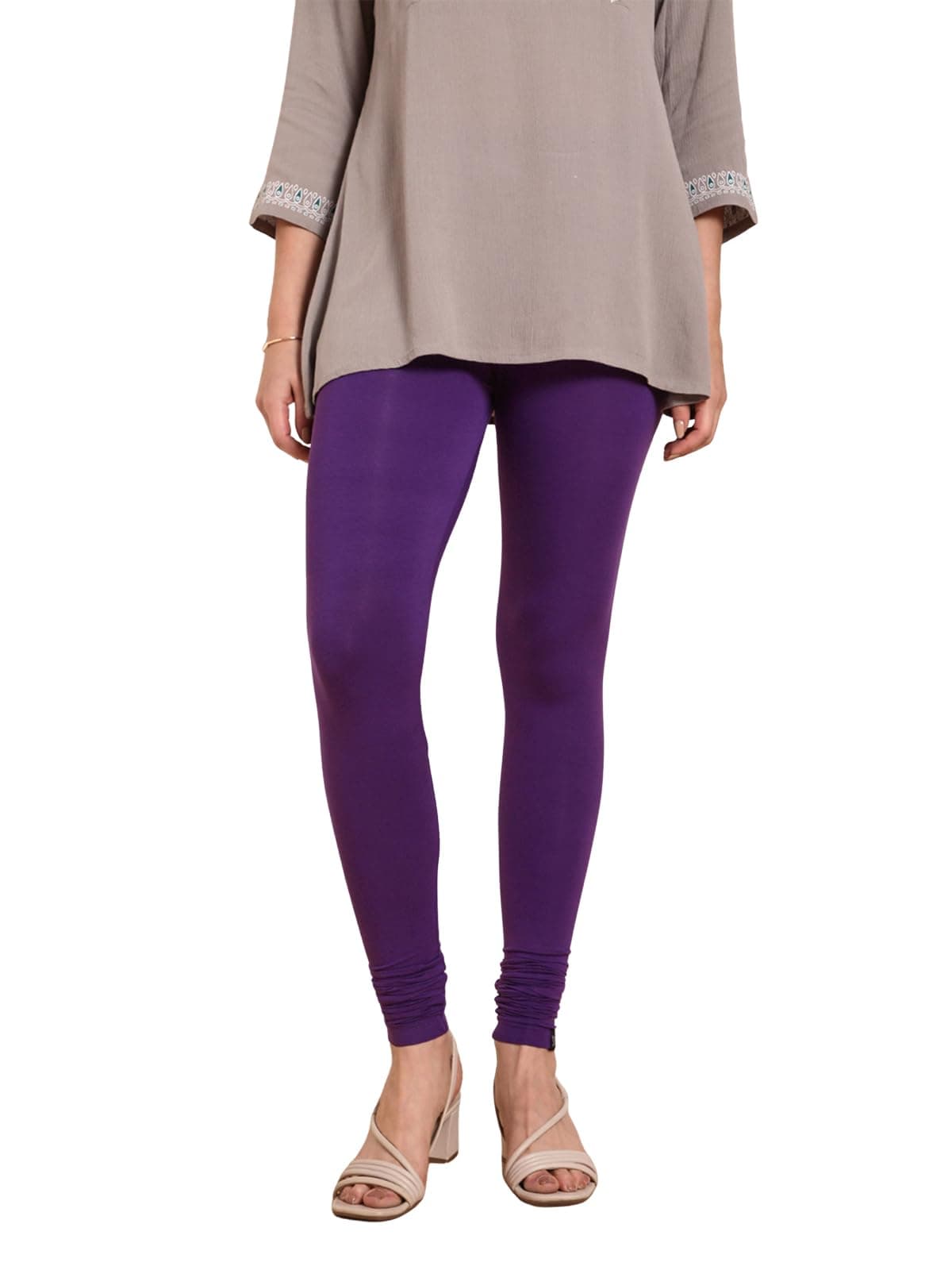 TWIN BIRDS Tailored Cut & Classic Fit Viscose Elastane Fabric Churidar Leggings for Women