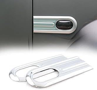 2PCS Side Turn Signal Light Cover Guard Fender Turn Signal Lamp Frame Bezel Trim Compatible with Suzuki Jimny 2019 2020 2021 2022 2023 2024 Exterior Accessories (Silver)