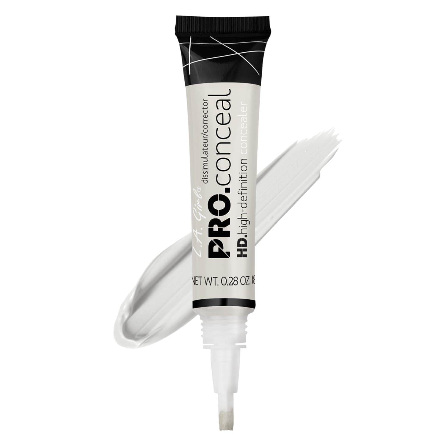 PRO.Conceal HD High Definition Concealer, Highlighter 8g – Creamy Lightweight Formula with Soft Brush Tip for Brightened Complexion and Defined Glow