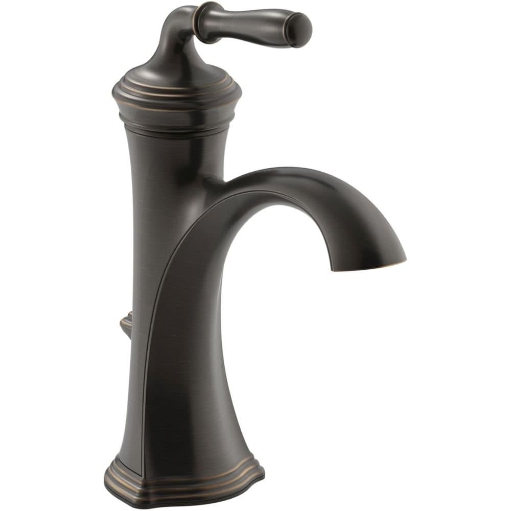KOHLER K-193-4-2BZ Devonshire® Single-Handle Bathroom Sink Faucet, 1-Hole Installation, Bathroom Faucets with Metal Drain, 1.2 GPM, Oil Rubbed Bronze