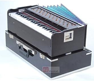 SG Musical Folding(Portable) Harmonium With Coupler Mahogany