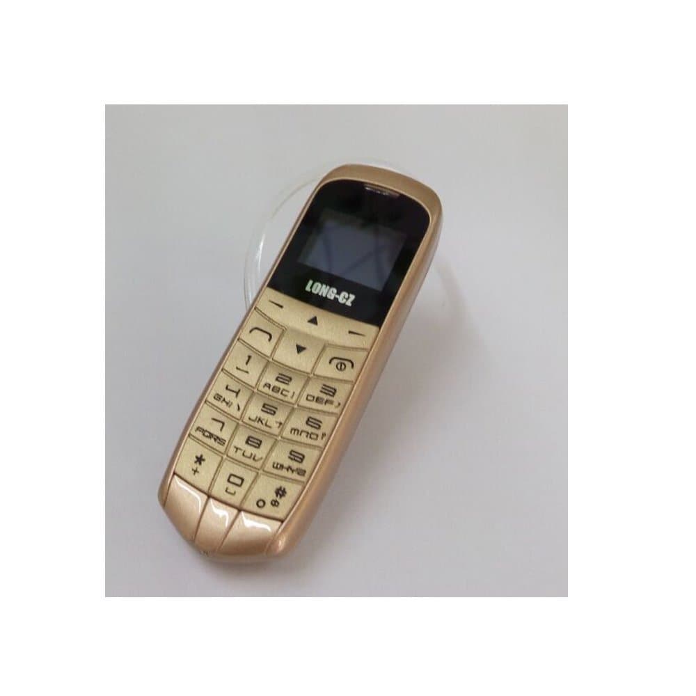 LONG-CZ J8 Mini Phone 0.66 inch with Hands Free Bluetooth Dialer+Bluetooth Headphone Function Support FM Radio Micro SIM Card GSM Network (full gold(new version))