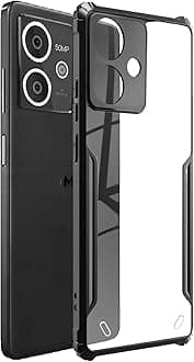 SPAZY CASE® HMD Crest 5G Back Cover | Transparent Crystal Clear Hard PC Back Case with TPU Bumper, Drop Protection Case Cover for HMD Crest 5G