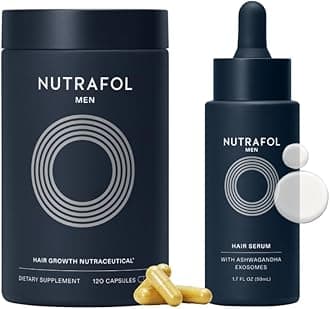 NutrafolHair Growth Nutritional Supplement & Growth Activator Duo for Men | Clinically Proven for Visibly Thicker & Stronger Hair | Dermatologist Recommended | 1 Month Supply