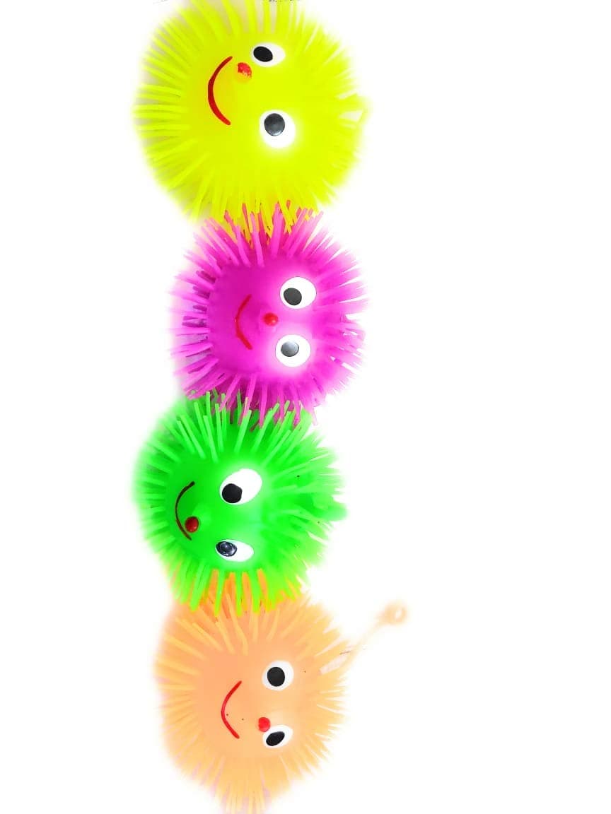 ARSDEWY Rubber Teddy Bear Ball, Multicolour, 3 Years+, Pack of 3