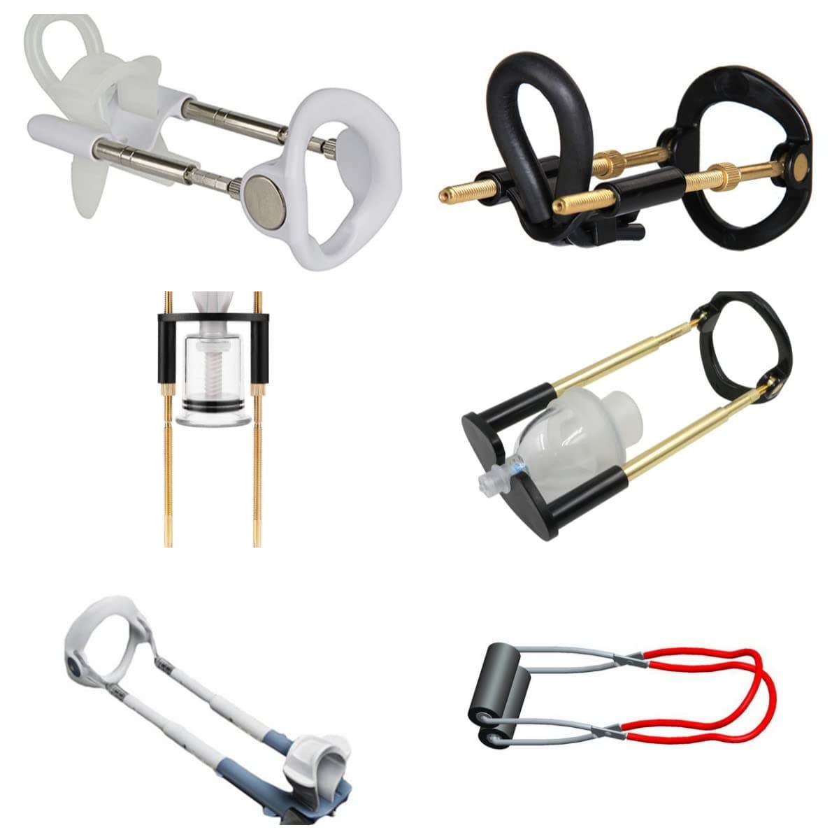 SNAILAGE Male Enlargement Stretching System Training Bracket Slide Loaded Extender Device White