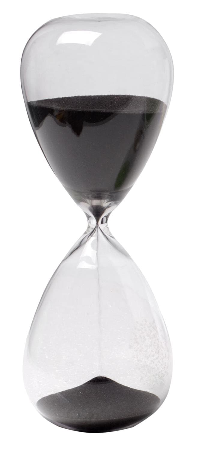 FantasticDecor 30 Min. Hourglass Sand Timer Black 8"
