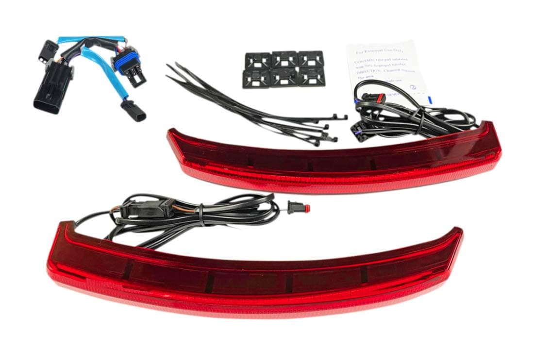Custom Dynamics LED Saddlebag Lights for Indian Pursuit and Challenger - Red