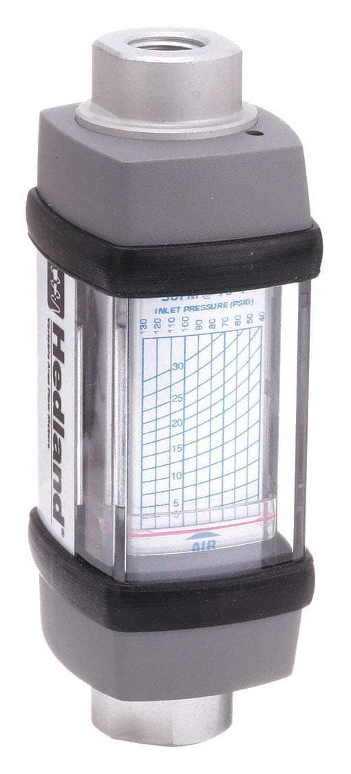 Hedland H271A-030 Flow Meter, 1/4" Alum, 3.0/30 scfm for Air