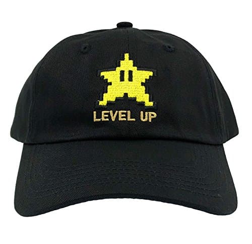 Super Mario Hat Level Up Costume Odyssey Bros Baseball Cap Dad 80s 90s Hat