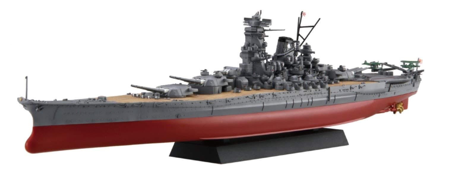 Model 1/700 Ship Next Series No.1 Japanese Navy Battleship Yamato (New Exhibition Base Specification), Color Coded, Plastic Model Ship NX1