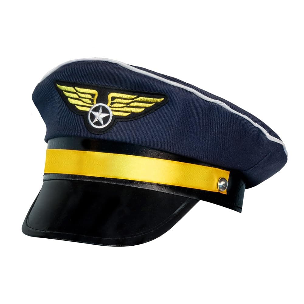 BOLAND BV 01253 Airline Pilot Captain Crew Hat/ Cap Fancy Dress Accessory Nazy Blue