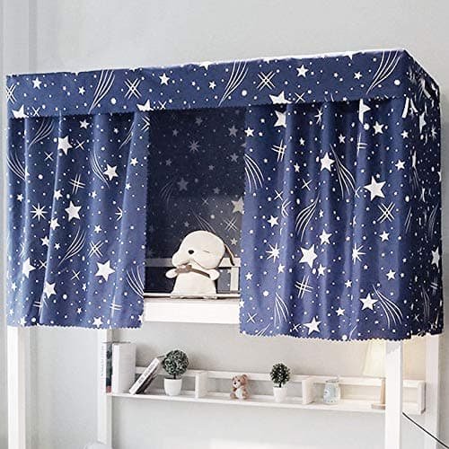 Dorm Bedroom Single Bed Bunk Bed Curtain Blackout Dustproof Cloth with Top