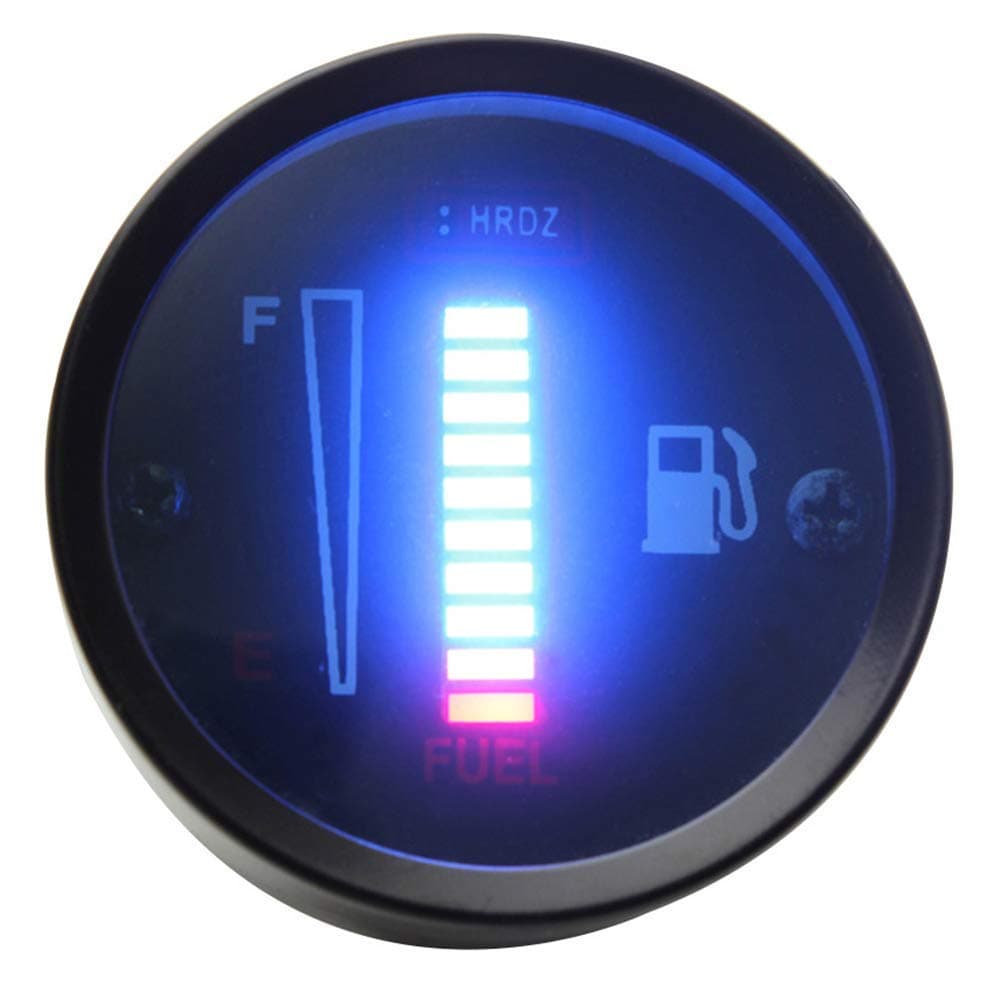 Fuel Gauge 12V DC 52mm Level Sensor Durable Lightweight Tank Clock Accessories Clear Replacement Indicator Spared For Car Motorcycle Universal Modified LED Display
