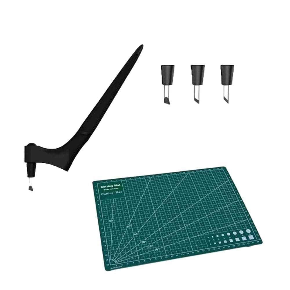 Craft Cutting Tools Pen, 360-Degree Rotating Blade, Stainless Steel Cutter Pen for Stencils Scrapbooks DIY Craft (Black)