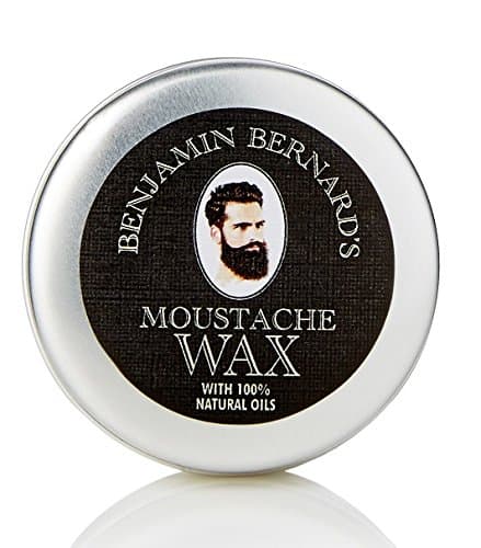 Moustache Wax - Strong, Long Lasting, Easy-to-Apply Beard Wax by Benjamin Bernard – Contains Natural Wax, Jojoba Oil, Avocado Oil - Fresh Scent - 25ml