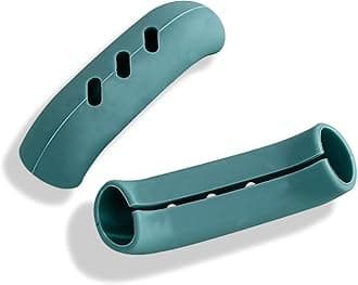 2Pcs Silicone Assist Handle Holder Grip, Cast Iron Skillet Handle Covers Heat Resistant, Non Slip Pot Grip Handle Sleeve, Hot Handle Holder Wok for Frying Pans Griddles, 3'' (Green)