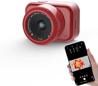 ATLI T100 Lite Time Lapse Camera 1080P HDR Professional WiFi APP Control Manual Focus Timelapse Video Camera for Plants Indoor Construction (Red)