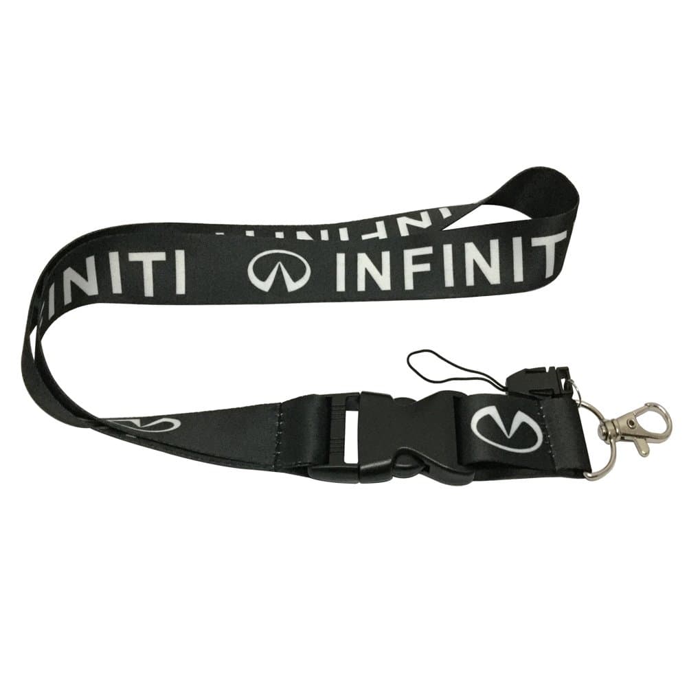1pcs Black Color USA Ship New Quick Release Neck Strap Lanyard Keychain Keyring Car Keys House Keys ID Badges Card for Infiniti Design