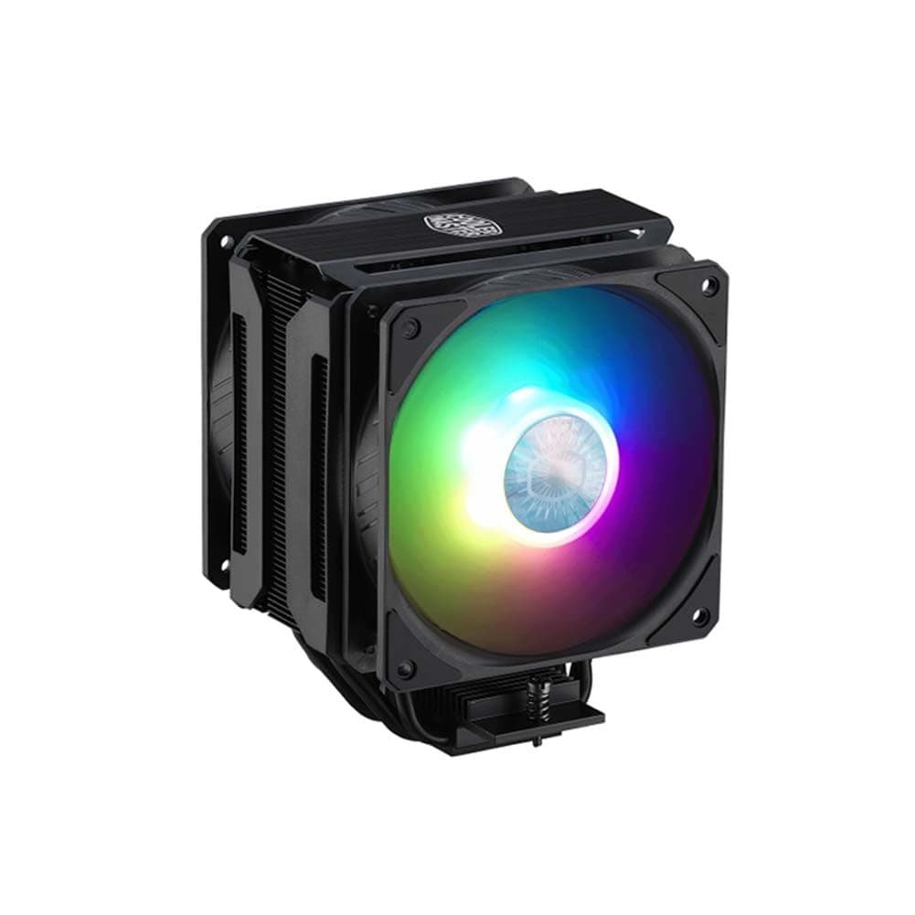 Cooler Master MasterAir MA612 Stealth ARGB CPU Air Cooler, Nickel Plated Base, Aluminum Black Fins, Push-Pull SickleFlow Fan, 6 Heat Pipes, AMD Ryzen AM4, Intel LGA1700*/1200/115X (MAP-T6PS-218PA-R1)