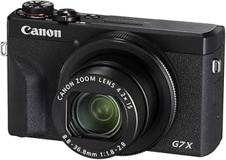 Canon PowerShot G7 X Mark III 20.1MP Digital Point and Shoot Camera, 4.2X Optical Zoom, Black