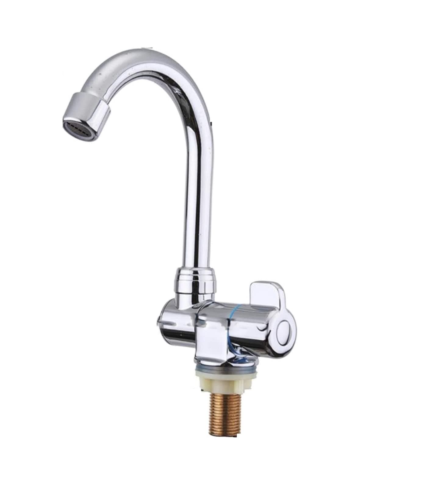 DOUKI Rv 360° Rotation Copper Basin Faucet Cold Deck Kitchen Folding Caravan Bathroom Tap for RV Marine Boat Deck Camper