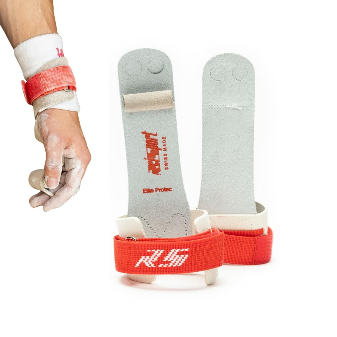 Protec Ring Gymnastics Grips for Men - Triple Strength Leather Hand Grips for Gymnastics Rings - Gymnastics Equipment & Accessories for Advanced Gymnasts