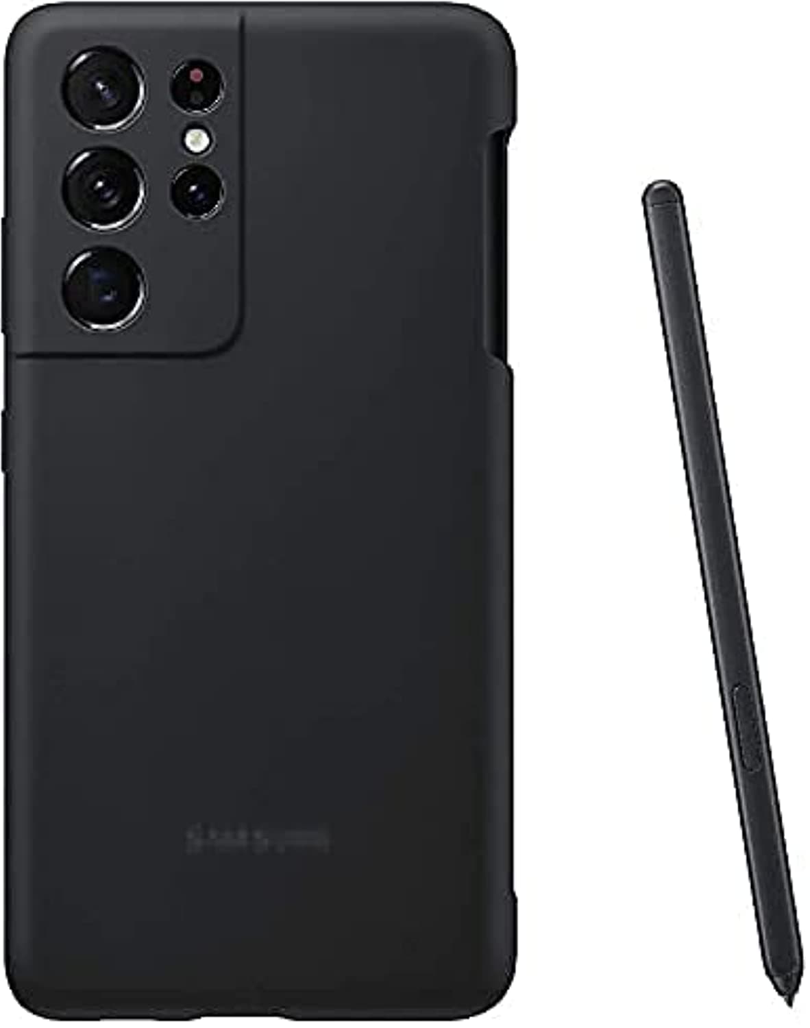 Pop-one Galaxy S21 Ultra Case with S Pen, Liquid Silicone Phone Cover with Stylus Slot Anti-Fingerprint Dirt-Resistant Shockproof Protection Samsung S21 Ultra 5g Case(Black)