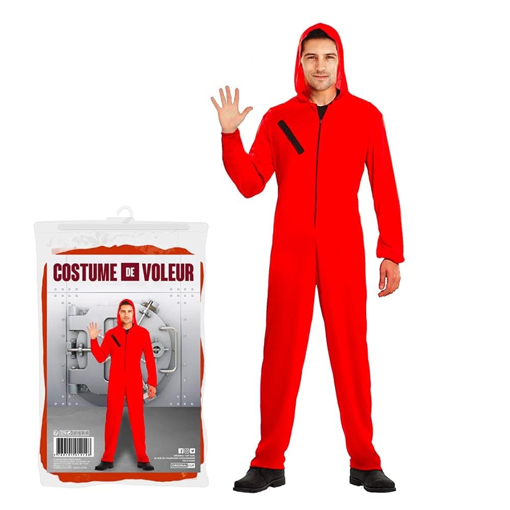 Adult La CASA Papel Costume 170-180 cm | CASA Series Papel Cosplay Costume | Unisex | Red Hooded Jumpsuit | Robber/Thief Fancy Dress Party | OriginalCup®