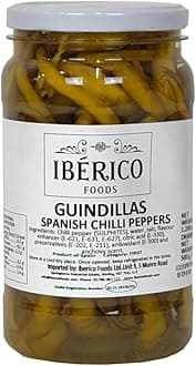Guindillas Spanish Chilli Peppers, Pickled in White Wine Vinegar (1.2 Kg)