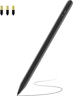 XIRON Stylus Pen for Apple iPad, Active Stylus with Palm Rejection High Precise iPad Pencil Compatible with iPad Pro 2020 & 2018/iPad 2019(7th Gen)/iPad 2018(6th Gen)/iPad Air 3/iPad Mini 5 Black