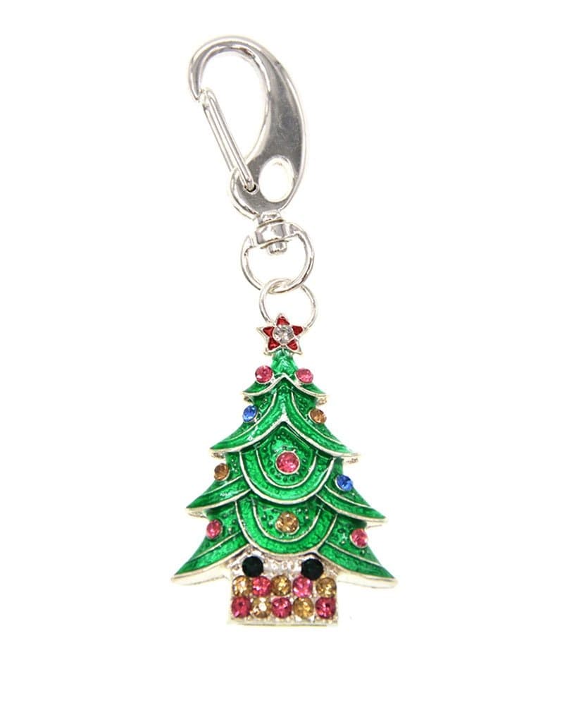 Pen Drive 8GB USB 2.0 Flash Drive with Keychain - Novelty Crystal Christmas Green Tree Thumb Drive Portable Zip Drive - FEBNISCTE Memory Stick Birthday Gift for Girlfriend/Mum