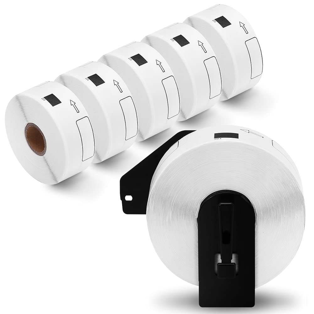 6 Rolls Compatible with Brother DK-1201 Standard Address Labels Die-Cut 1.1" x 3.5" (29mm x 90mm) for QL 600 550 810w Label Printers, 400 Labels/Roll