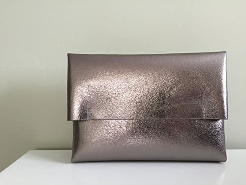 Bergdorf Goodman Exclusive Metallic Clutch: PEWTER