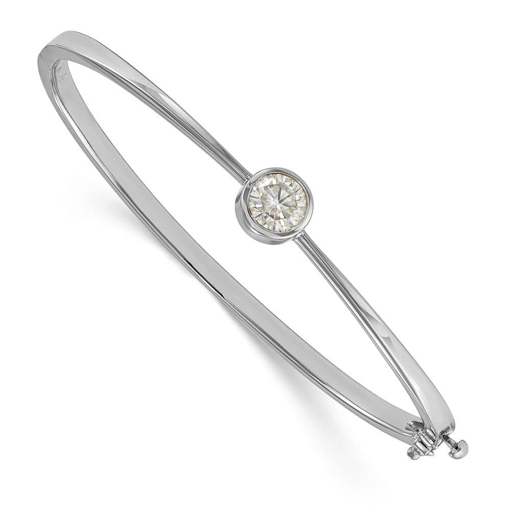 14k White Gold Moissanite Bracelet