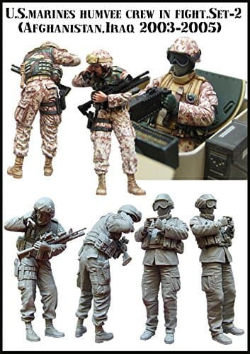 1:35 U.S Marines Humvee Crew in Fight Set2 Afghan #EM-35063