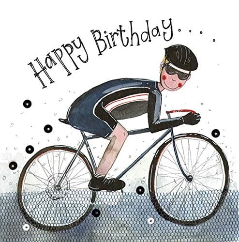 ALEX CLARK Happy Birthday Cyclist Card