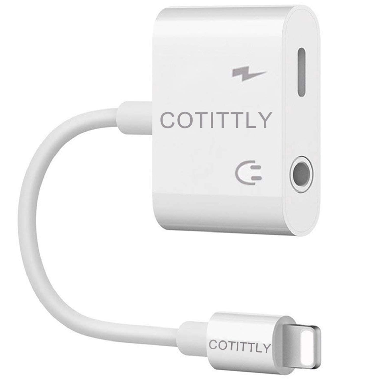 COTITTLY 3.5 mm Headphone Adapter for Adapter 3.5mm Jack Dongle Earphone Aux Audio & Music Compatible at The Same time Adaptor