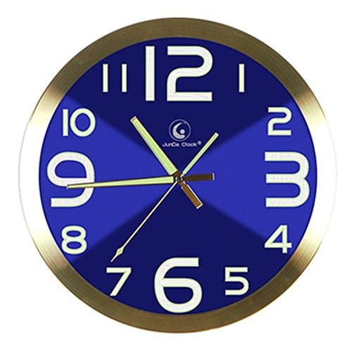 luminous wall clock bedroom living room upscale quartz clock mute creative decorative metal wall clock bell